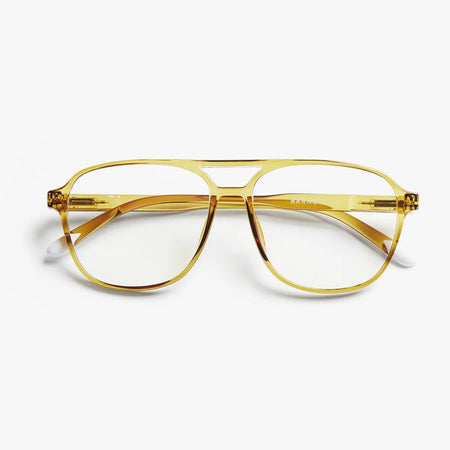 Brad green ecru olive eyeglasses on a white background