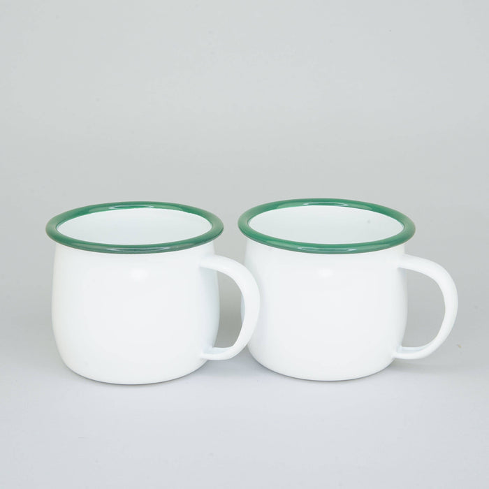 Twin Pack Enamel Mugs - 400ml