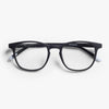 Black eyeglasses on a white background