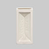 Rectangular white vase with 'LONDON BRICK' branding on a light gray background