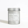 Aluminium screw top container of peppermint & herb shower steamers on a white background