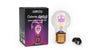 Rechargeable skull light with packaging and USB cable on a white background