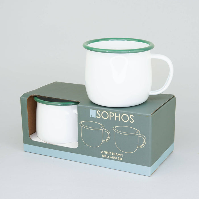 Twin Pack Enamel Mugs - 400ml